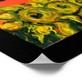 POSTER PAYSAGE DE TOSCANE AVEC TOURNESOLS (Coin)
