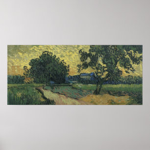 Poster Paysage de Van Gogh au crépuscule