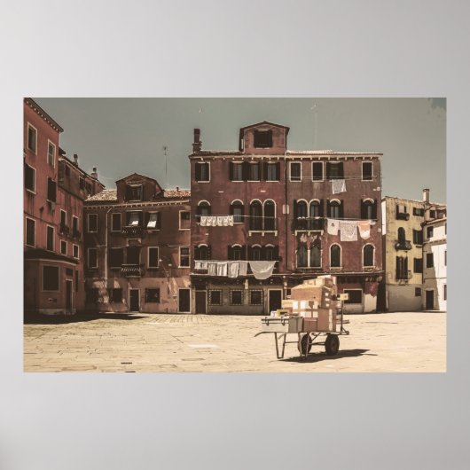 Poster Paysage de Venise de style vintage (Devant)