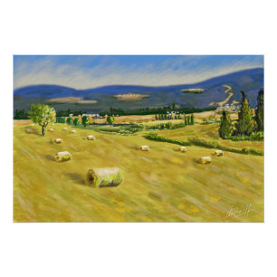 Poster Paysage de villard de lans et méaudre.