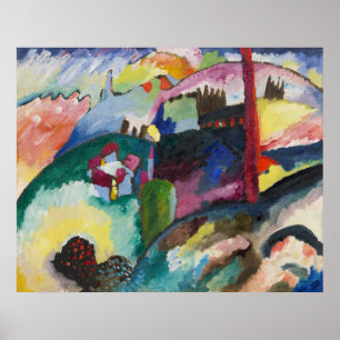 Poster Paysage de Wassily Kandinsky avec cheminée d'usine
