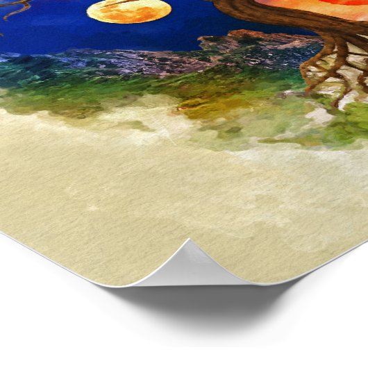 Poster Paysage de Yin Yang Tree (Coin)