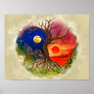 Poster Paysage de Yin Yang Tree