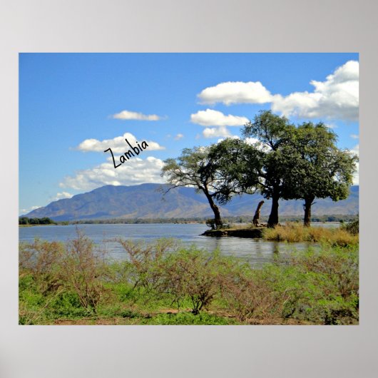 Poster Paysage de Zambie (Devant)