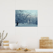 Poster Paysage des arbres d'hiver (Cuisine)
