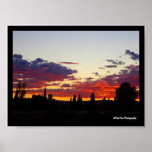 Poster Paysage des Braises du Crépuscule (Devant)