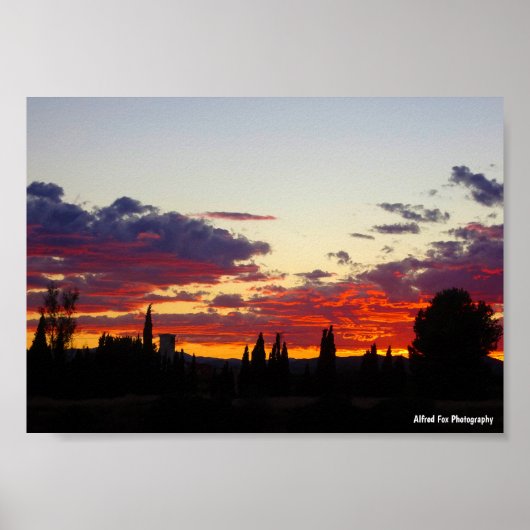 Poster Paysage des Braises du Crépuscule (Devant)