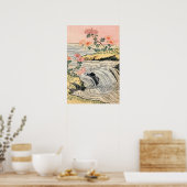 Poster Paysage des chutes d'eau rose (Cuisine)