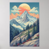 Poster Paysage des montagnes (Devant)