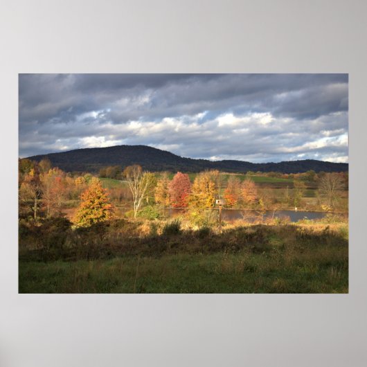 Poster Paysage des montagnes d'automne (Devant)