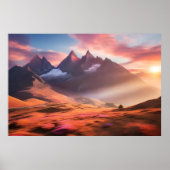 Poster Paysage des montagnes et des rivières (Devant)