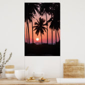 Poster Paysage des palmiers à coco (Cuisine)