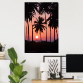Poster Paysage des palmiers à coco (Bureau à domicile)