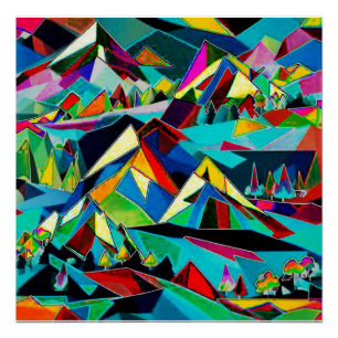 Poster Paysage des sommets
