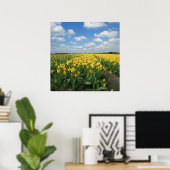 Poster Paysage des Tulipes Jaunes (Bureau à domicile)
