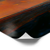 Poster Paysage des vagues océaniques au coucher du soleil (Coin)