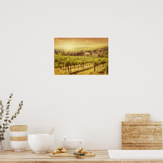 Poster Paysage des vignobles (Cuisine)