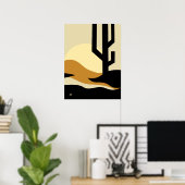 Poster Paysage désertique Abstrait (Bureau à domicile)
