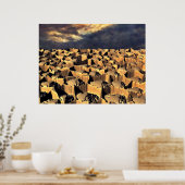 Poster Paysage désertique abstrait (Cuisine)