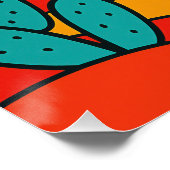 Poster Paysage Désertique Abstrait Géométrique (Coin)