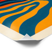 Poster Paysage Désertique Abstrait Vibrant (Coin)