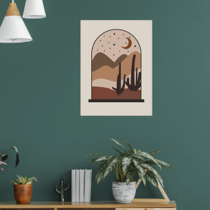 Poster Paysage désertique, Arizona, Art abstrait boho