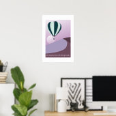 Poster Paysage Désertique Art Vert et Violet (Bureau à domicile)