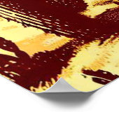 Poster Paysage désertique, cactus, lever du soleil, vinta (Coin)