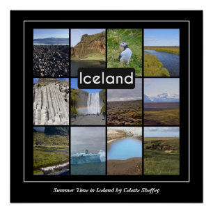 Poster Paysage d'été islandais