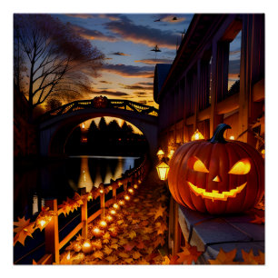 Poster Paysage d'Halloween Quatre