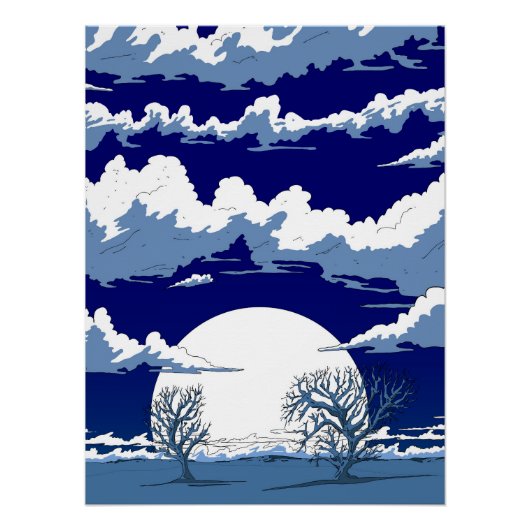 Poster Paysage d'hiver (Devant)