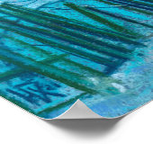 Poster Paysage d'hiver Ancien gîte Maison Pastel Peinture (Coin)