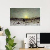 Poster Paysage d'hiver au coucher du soleil (Bureau à domicile)