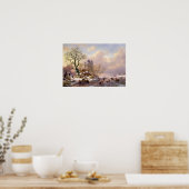 Poster Paysage d'hiver avec château (Cuisine)