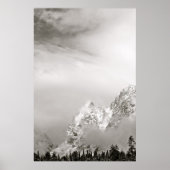POSTER PAYSAGE D'HIVER NOIR ET BLANC (Devant)