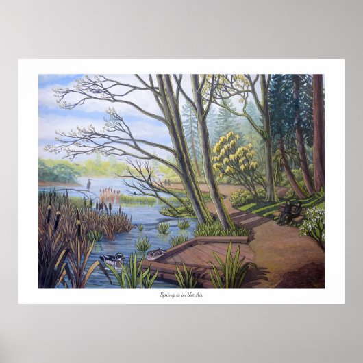 Poster Paysage d'hiver Peinture 9 Eagles Cheakamus River (Devant)