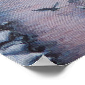 Poster Paysage d'hiver Peinture 9 Eagles Cheakamus River (Coin)