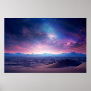 Poster Paysage Dimension magique Fantastique Planète Art
