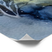 Poster Paysage du canyon d'aquarelle avec rivière et fala (Coin)