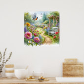 Poster Paysage du chemin de jardin 1 (Cuisine)