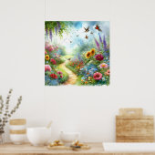 Poster Paysage du chemin de jardin 2 (Cuisine)