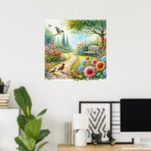 Poster Paysage du chemin de jardin 7 (Bureau à domicile)