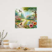 Poster Paysage du chemin de jardin 7 (Cuisine)