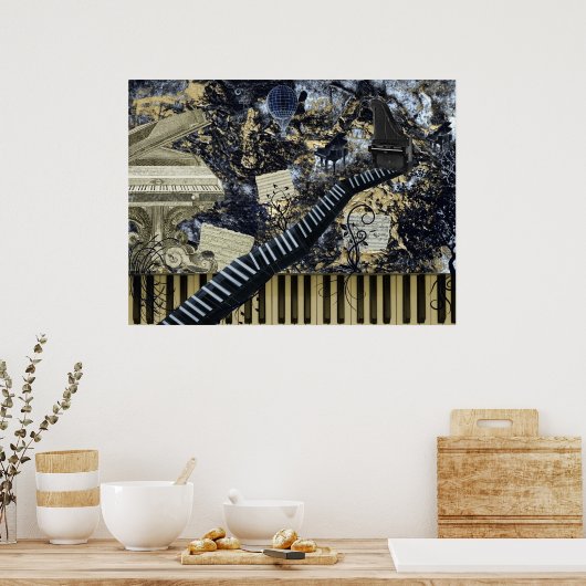 Poster Paysage du clavier (Cuisine)