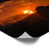 Poster Paysage du coucher de soleil du soir (Coin)