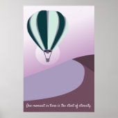 Poster Paysage du désert Art vert et violet (Devant)