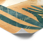 Poster Paysage du désert Cactus Mur géométrique Art (Coin)