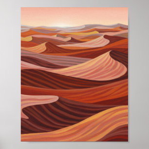 Poster Paysage du désert chaud - Art Pittoresque