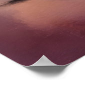 Poster Paysage du désert d'aquarelle avec coucher de sole (Coin)