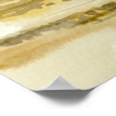 Poster Paysage du désert du sable Aquarelle (Coin)